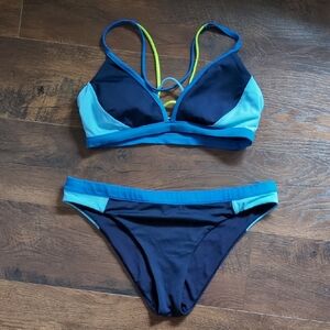 Athleta Blue Bikini Set, Size S/M